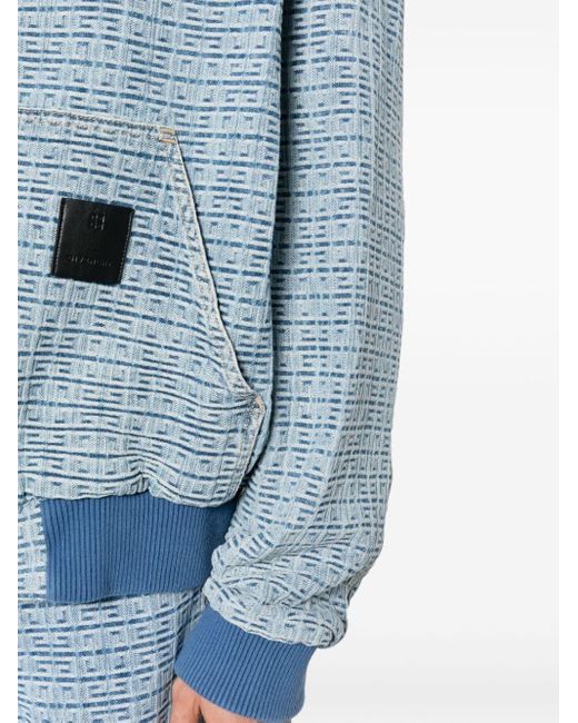 Givenchy Blue 4g-motif Denim Jacket for men