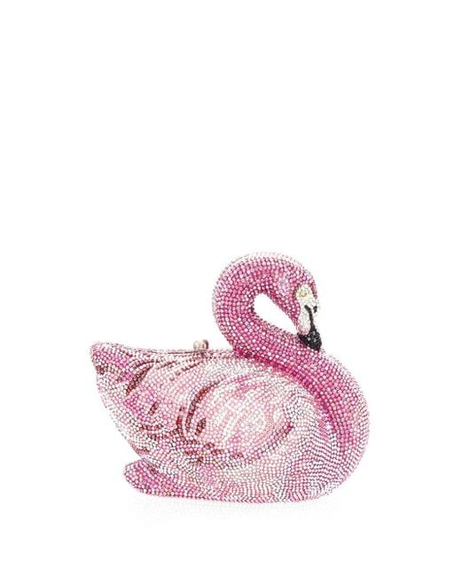 Judith Leiber Pink Flamingo Crystal-embellished Clutch
