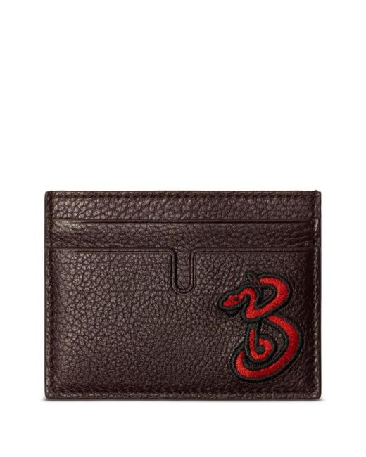 Portacarte B Snake di Burberry in Brown da Uomo