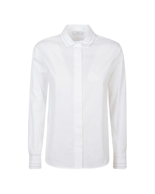 Peserico White Buttoned-Cuff Shirt