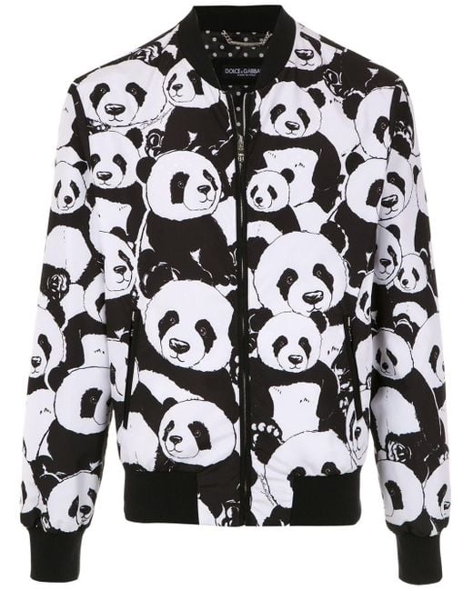 Dolce & Gabbana Bomberjacke mit Panda-Print in Black für Herren