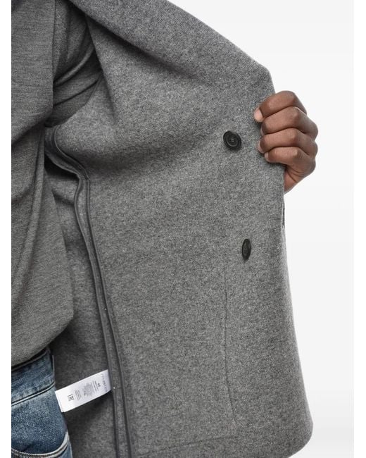 Malo Gray Knit Double-Breasted Blazer for men