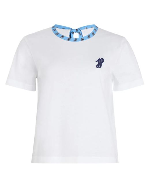 Patou コントラストカラー Tシャツ White