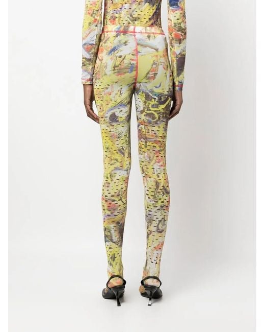 DIESEL Natural Abstract-Print Footed Leggings