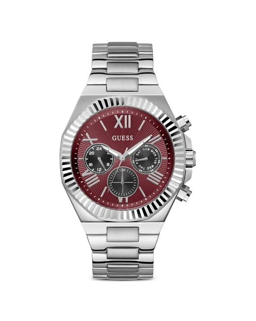Guess White Equity 44Mm Watch for men