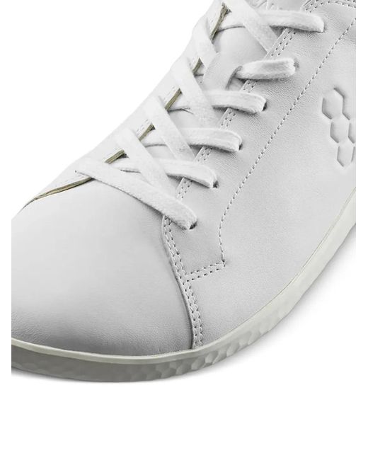 Vivobarefoot White Logo-Debossed Sneakers