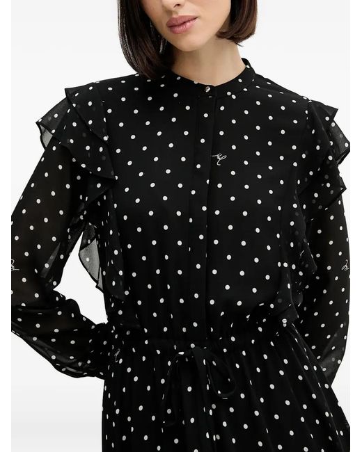 Joop! Black Robe Courte À Pois