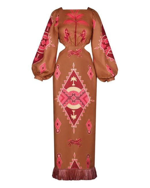 Johanna Ortiz Red Beautiful Horizon Dress