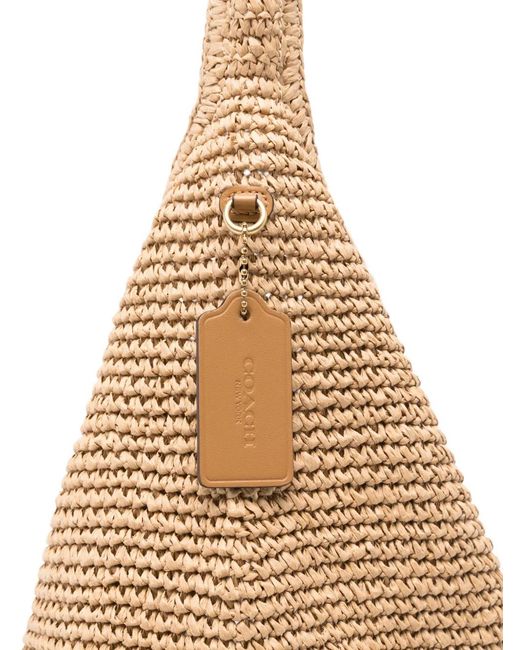 COACH Brooklyn 39 Rafia Shoulder Bag in Natural | Lyst Canada