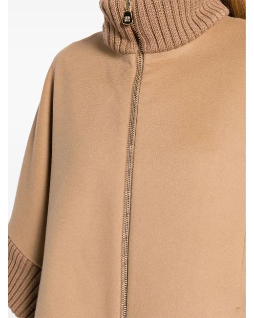 Cinzia Rocca Natural Wide-Sleeves Virgin Wool Jacket
