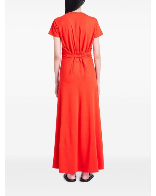 Proenza Schouler Red Noelle Cotton Maxi Dress