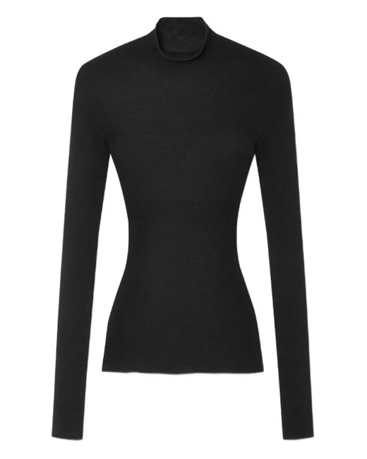 Versace Ribgebreide Trui in het Black