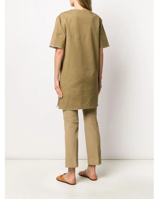 Joseph Natural Long-Line Tunic Top