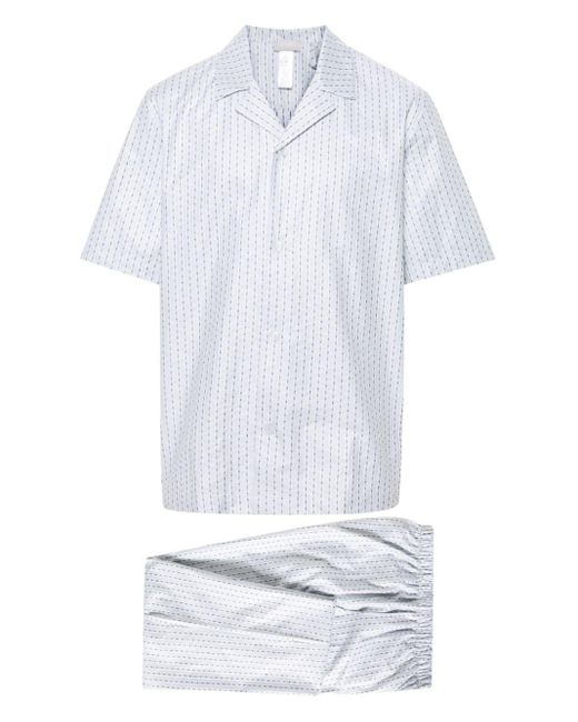 Pijama con logo estampado Hanro de hombre de color White