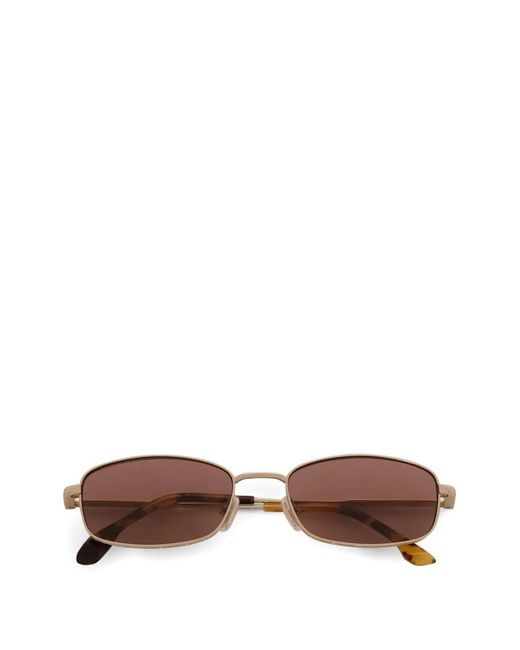Victoria Beckham Brown Rectangle-Frame Sunglasses