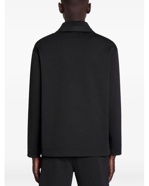 Lanvin Black Logo-Print Sweatshirt for men