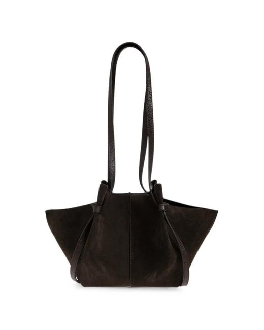 Yuzefi Black Mochi Suede Tote Bag