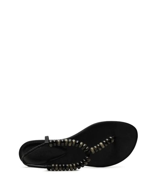 Le Monde Beryl White Beaded Thong Sandals