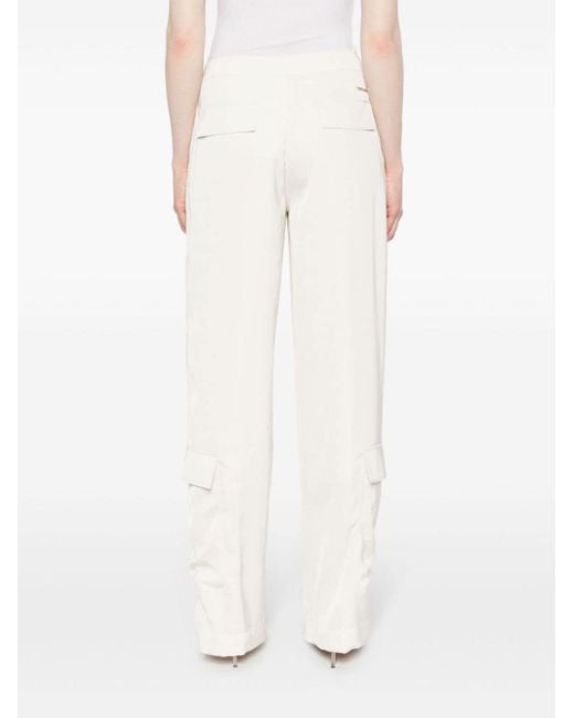 Calvin Klein White Cargo Tapered Trousers
