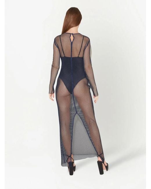 Vestido con apliques Fleur du Mal de color Blue