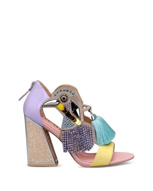 Kat Maconie Blue Bird-Embellishment Sandals