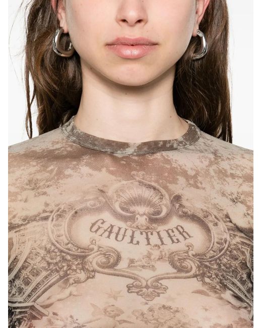 Top de malla Jean Paul Gaultier de color Brown