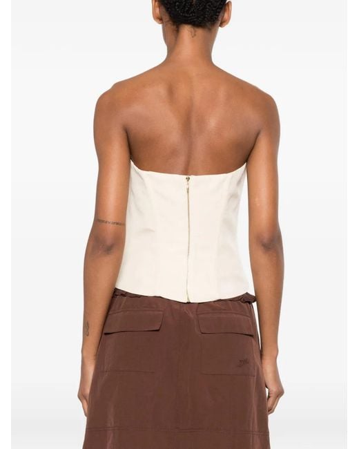 Raquel Diniz Natural Elena Strapless Boned Corset Top