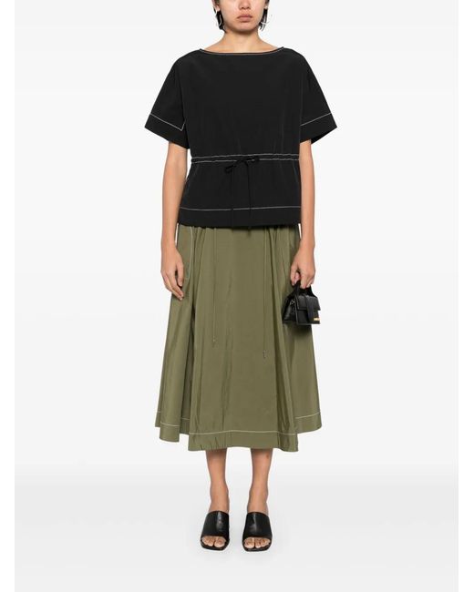 Jonathan Simkhai Black Cotton Blend Top