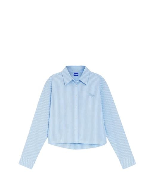 HUGO Gestreepte Blouse in het Blue