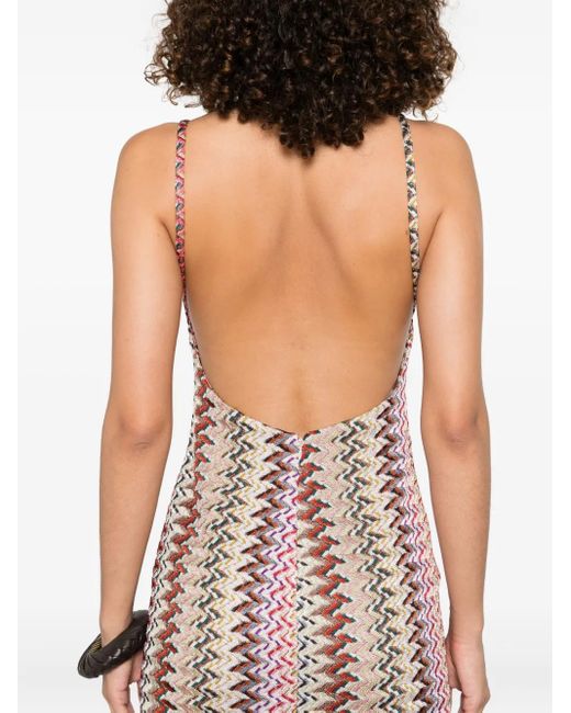 Missoni Red Open-Back Maxi Dress