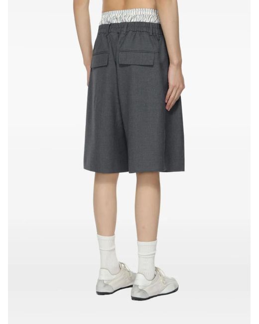 Pantalones cortos de vestir regenerated MARINE SERRE de hombre de color Blue