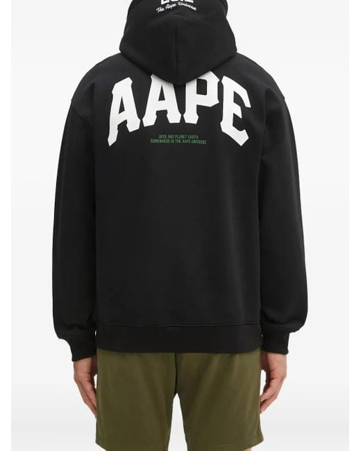 Hoodie Zippé À Logo Imprimé Aape By A Bathing Ape pour homme en coloris Black