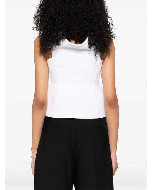 Khaite White Verone Top