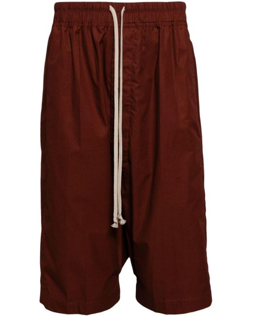 Rick Owens Purple Pods Cotton Shorts for men