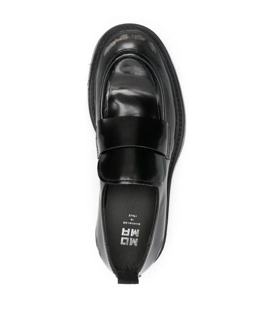 Moma Black Distressed Loafers