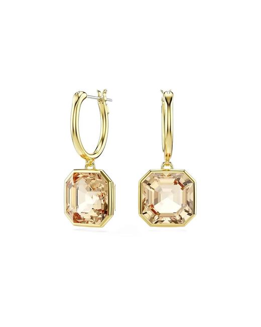 Swarovski Metallic Millenia-Tone Crystal-Embellished Hoop Earrings