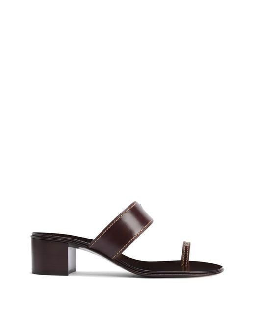 Giuseppe Zanotti White Stitching Leather Sandals