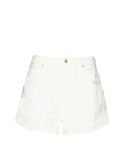 Citizens of Humanity White Abita Button Shorts