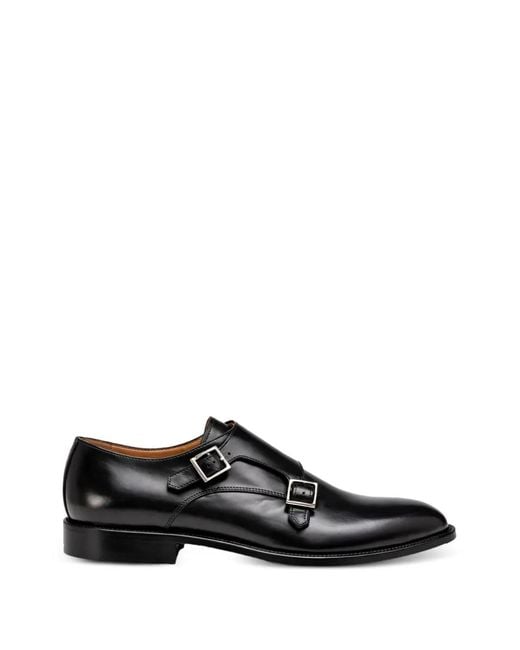 Franzese Collection Black Silvio Berlusconi Double-Buckle Monk Shoes for men
