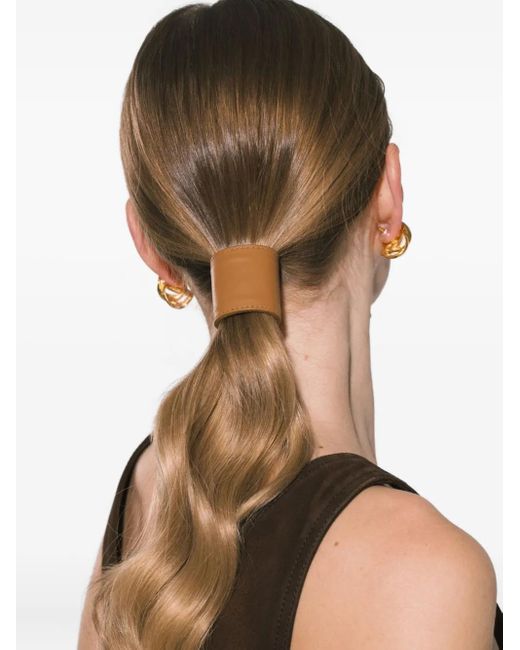 Jennifer Behr Brown Leather Ponywrap Hair Accessory
