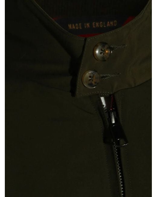 Baracuta Green High-Neck Zip-Up Jacket for men