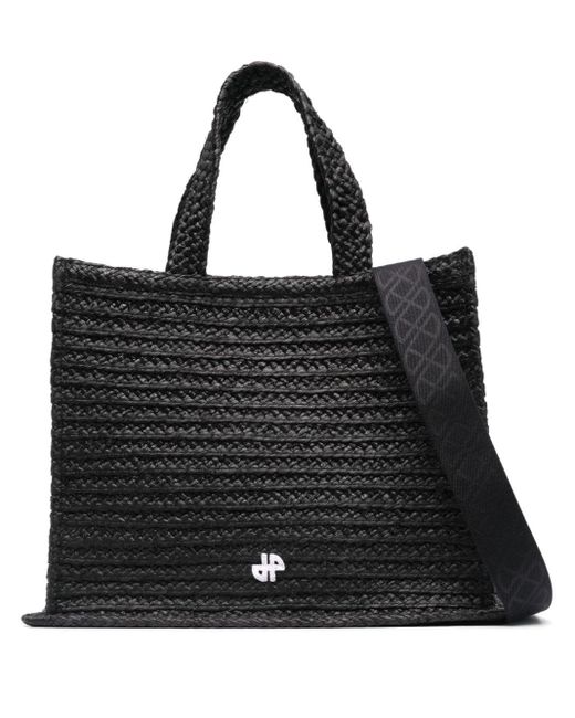 Bolso shopper con logo JP Patou de color Black