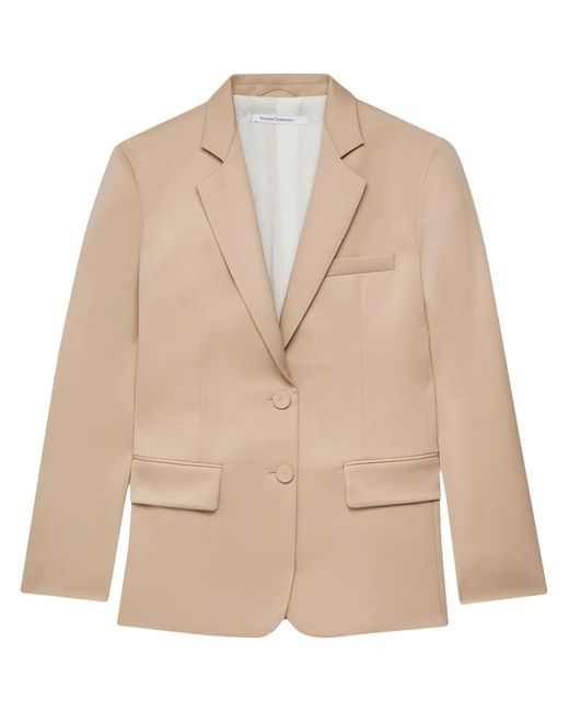 Another Tomorrow Natural Single-Breasted Blazer