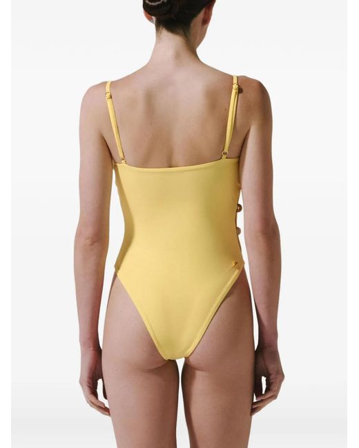 Baobab Yellow Wayra Square-Neck Swimsuit