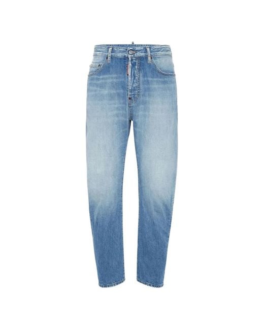 DSquared² Blue Jean À Effet Délavé Et Patch Logo for men