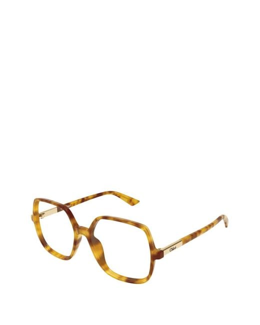 Chloé Metallic Oversized-Frame Glasses