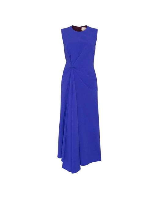 Roksanda Blue Almas Knot-Detail Midi Dress