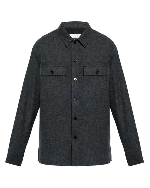 Jil Sander Gray Virgin-Wool Shirt for men