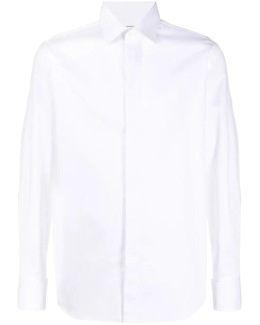 Xacus White Long Sleeve Tailored Shirt for men