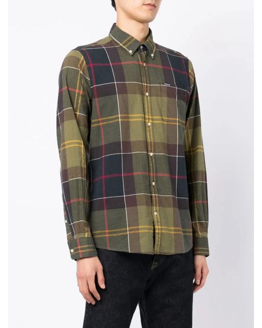 Barbour Green Glendaletailored Long-Sleeve Shirt for men